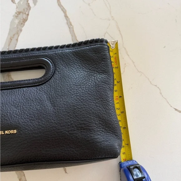 Michael Kors Black Leather Wristlet Clutch - Picture 4 of 6